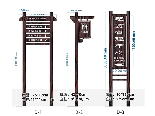 防腐木指示牌